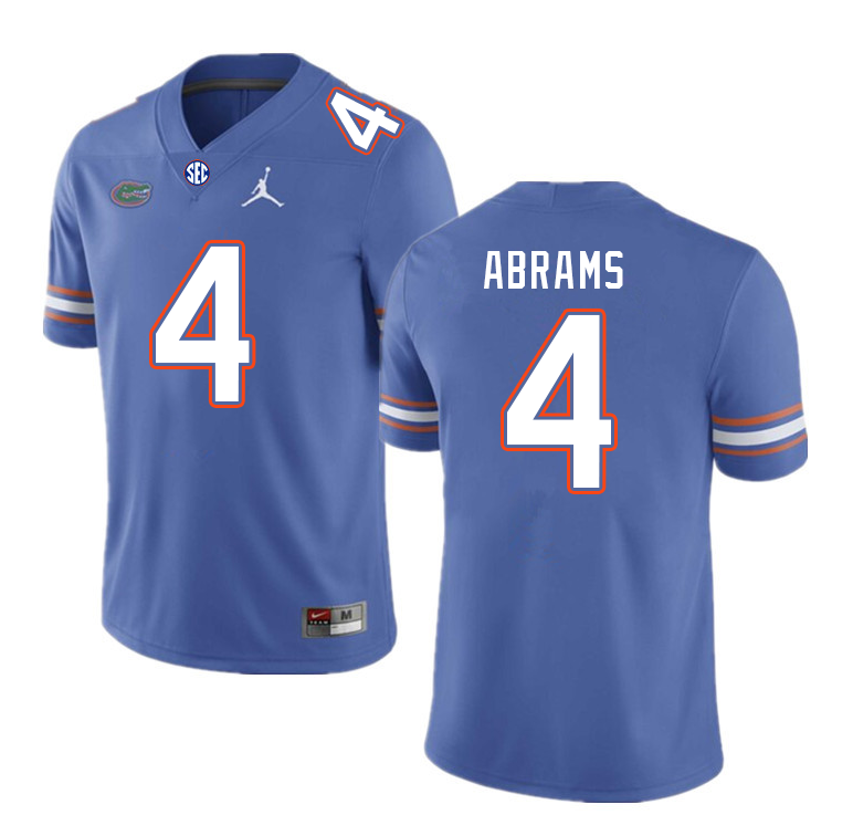 #4 TJ Abrams Florida Gators College Football Jerseys Stitched Sale-Black - Click Image to Close